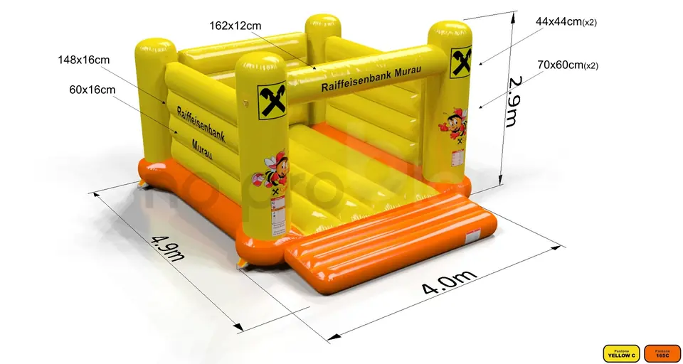 Bounce M Raiffeisen Murau Sumsi commercial inflatable bounce