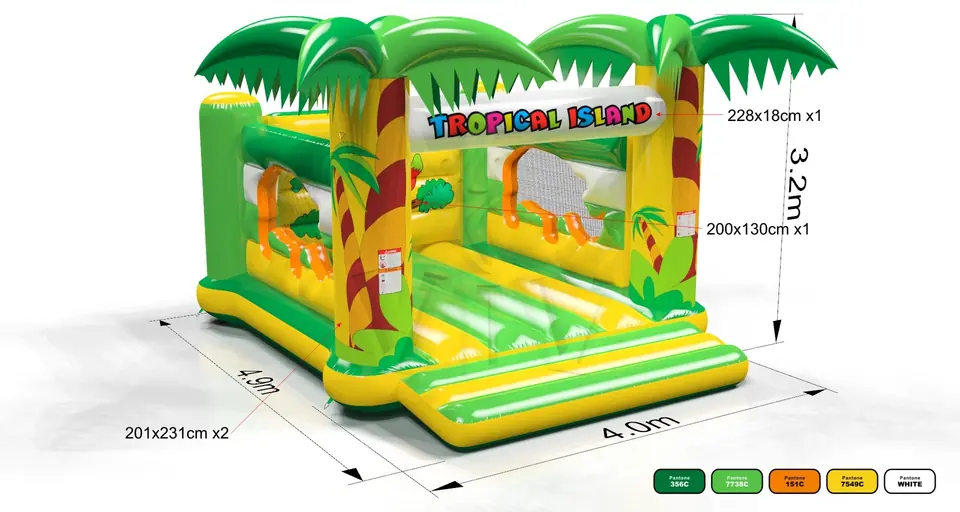 Bounce M Tropical Islands commercial inflatable bounce