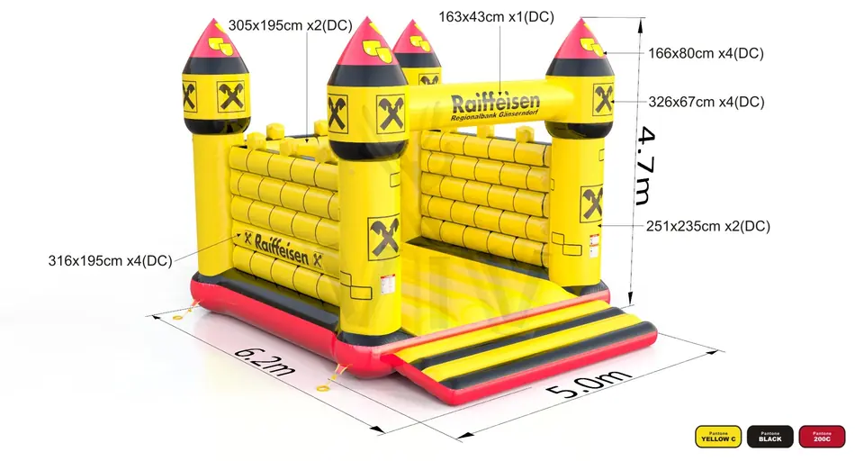 Bounce Merlin XL Raiffeisen commercial inflatable bounce