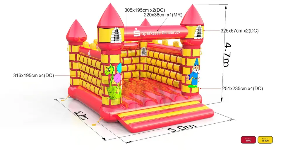 Bounce Merlin XL Sparkasse commercial inflatable bounce