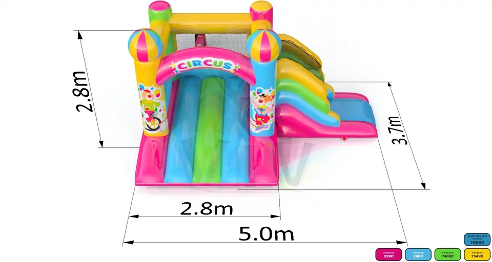 Bounce Micro Circus with slide commercial inflatable bounce