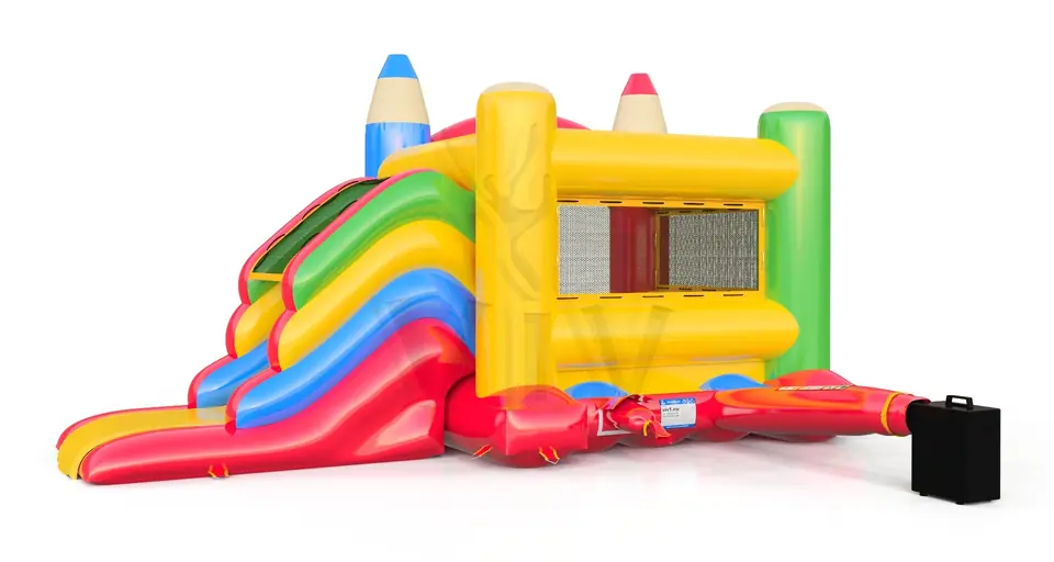 Bounce Micro Crayons with slide commercial inflatable bounce