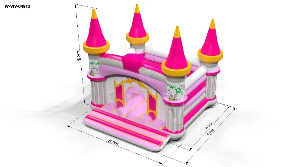 Bounce Palace 6.0 x 6.0 x 6.0 m commercial inflatable bounce