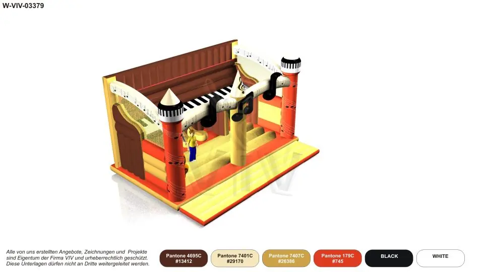 Bounce Piano commercial inflatable bounce