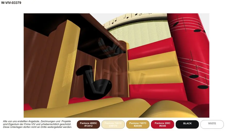 Bounce Piano commercial inflatable bounce