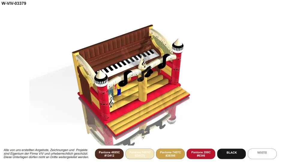 Bounce Piano commercial inflatable bounce