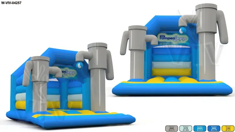 Bounce pomp 4.2 x 5.2 x 3.8 m commercial inflatable bounce