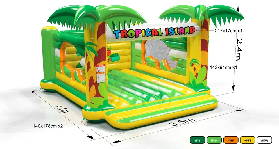 Bounce S Tropical Islands commercial inflatable bounce
