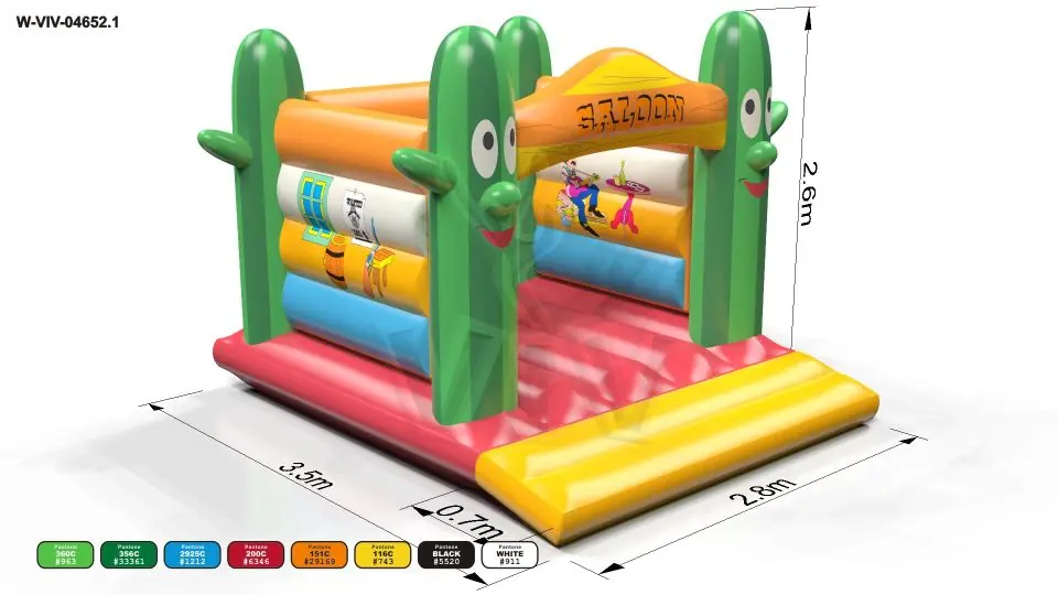Bounce Saloon Cactus - Micro Collection commercial inflatable bounce