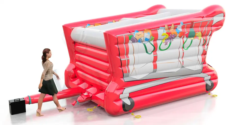 Bounce Shopping troley commercial inflatable bounce