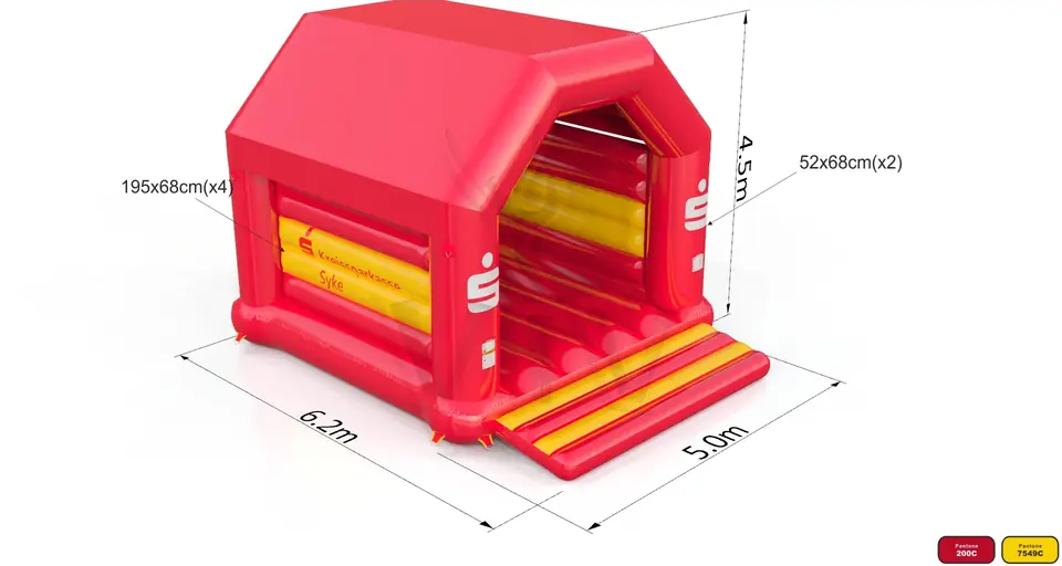 Bounce Sparkasse with detachable roof commercial inflatable bounce