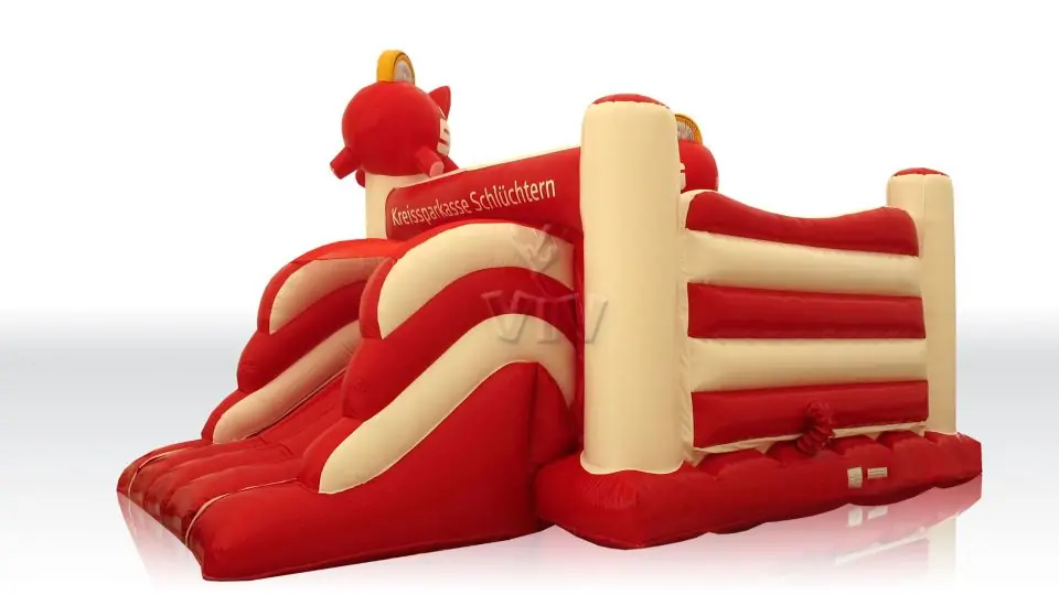 Bounce "Sparkasse" with slide - Collection Sparkasse commercial inflatable bounce
