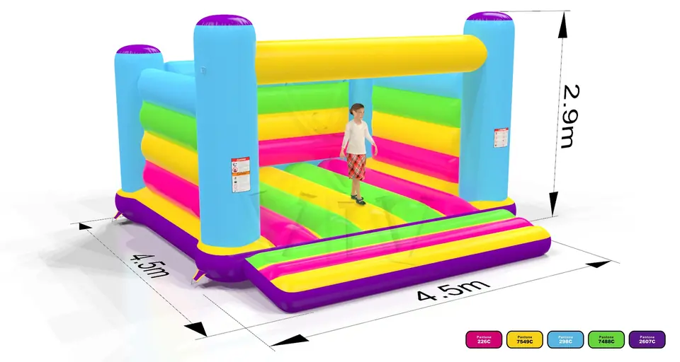 Bounce Startup L2 (No roof, full walls) commercial inflatable bounce
