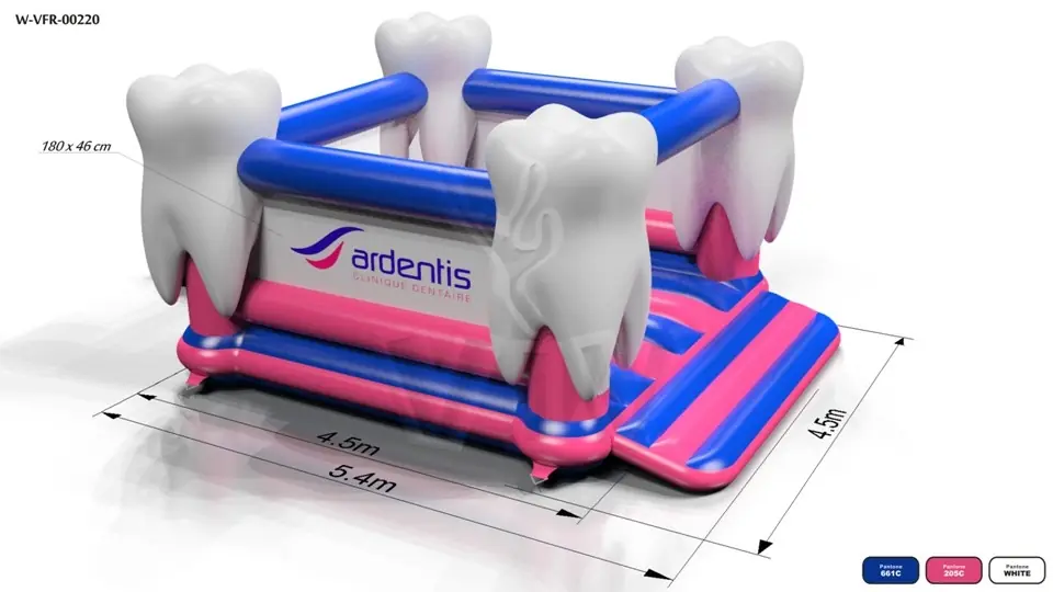 Bounce Tooth 4.5 x 5.4 m commercial inflatable bounce