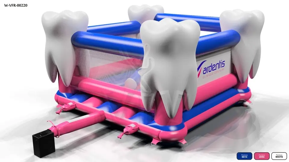 Bounce Tooth 4.5 x 5.4 m commercial inflatable bounce