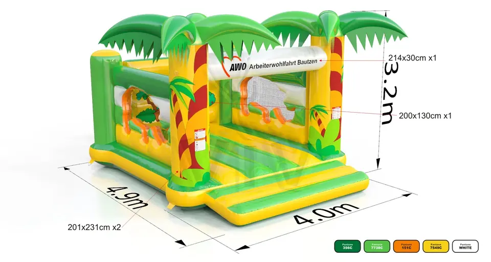 Bounce Tropical Island M AWO commercial inflatable bounce