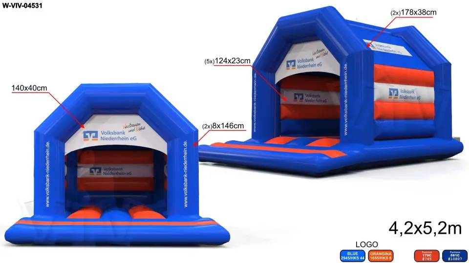 Bounce Volksbank 4.2 x 5.2 m commercial inflatable bounce