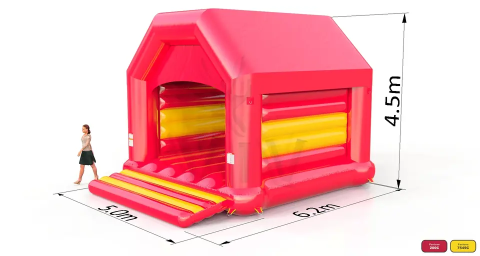 Bounce with detachable roof commercial inflatable bounce