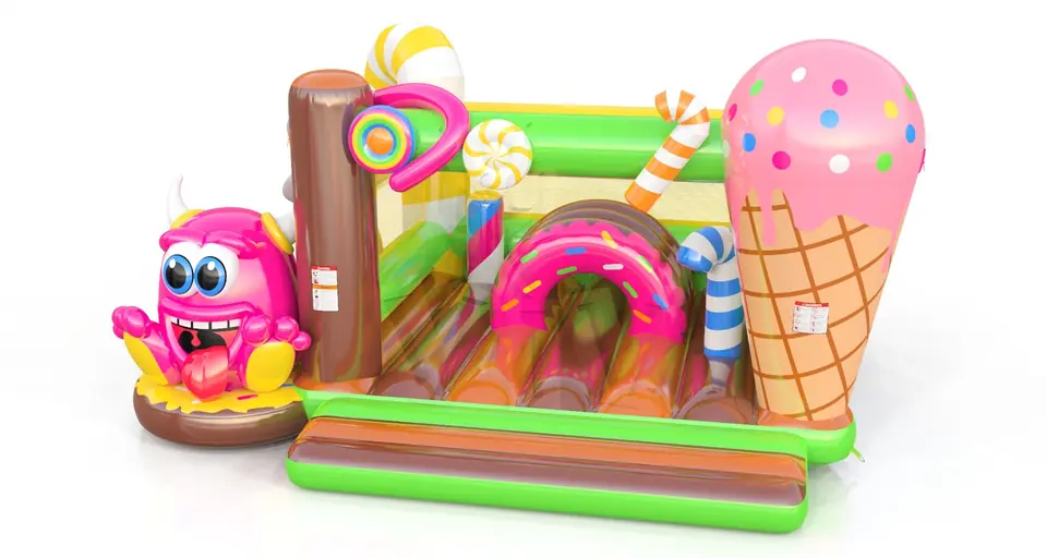 Bounce with obstacles Monsters commercial inflatable bounce