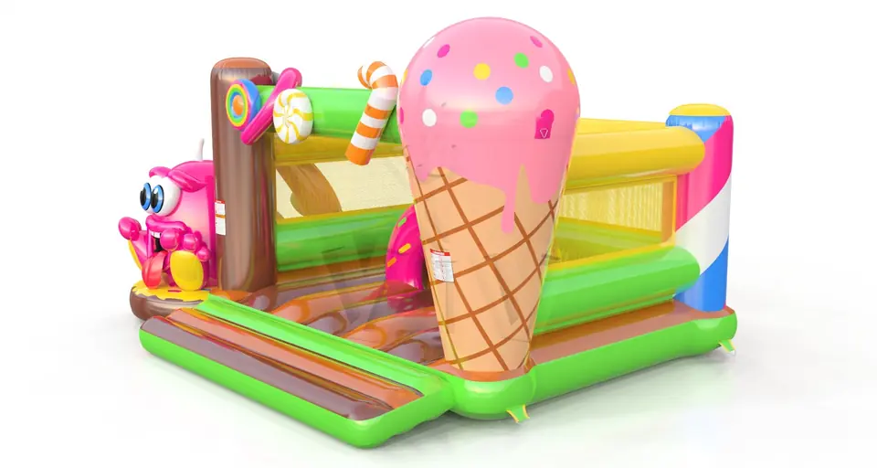 Bounce with obstacles Monsters commercial inflatable bounce