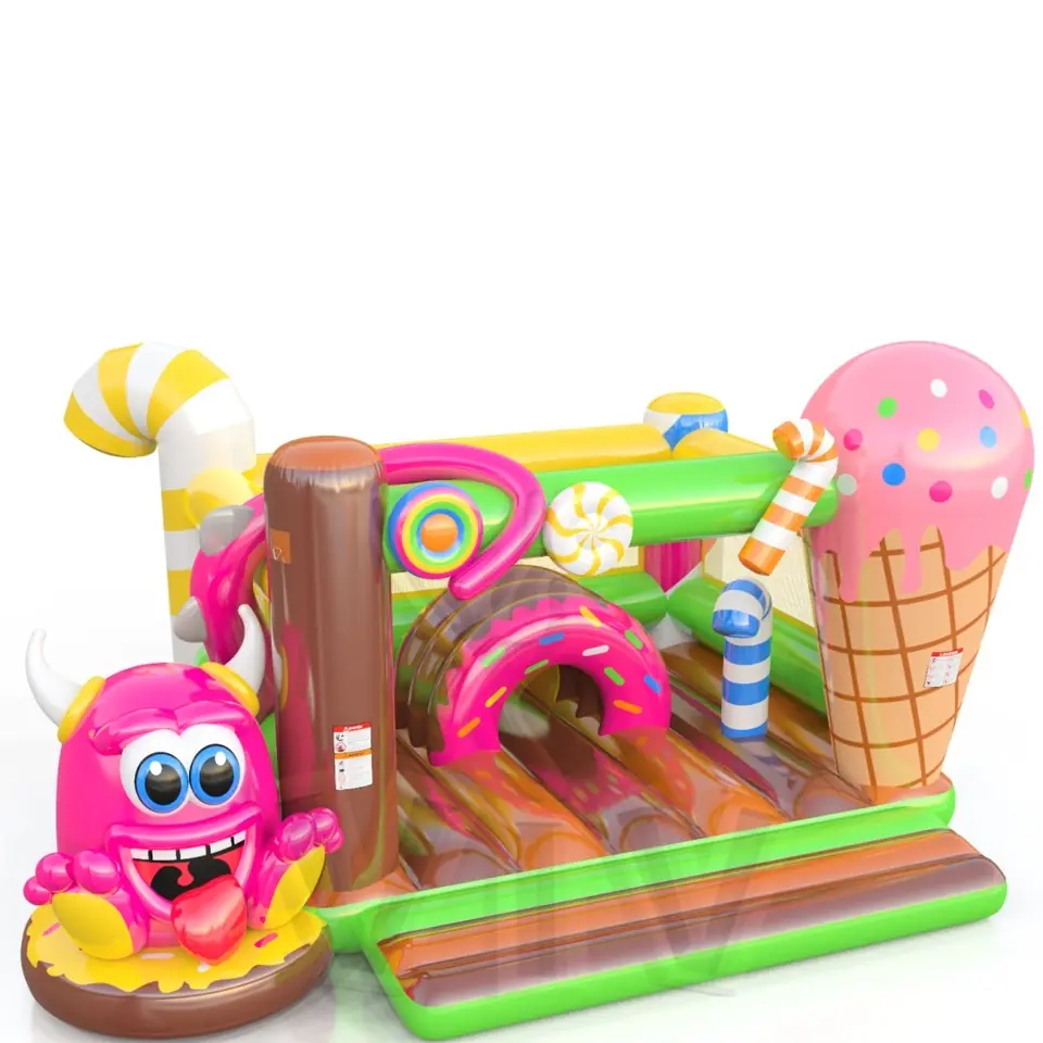 Bounce with obstacles Monsters commercial inflatable bounce