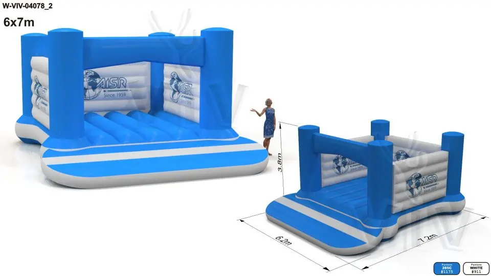 Bounce with print 6 x 7 m commercial inflatable bounce