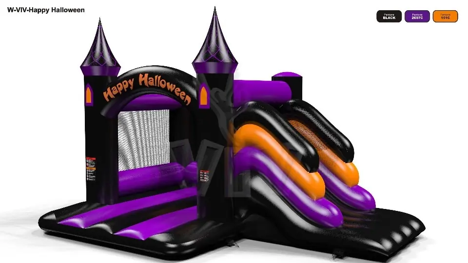 Bounce with Slide - Collection Happy Halloween commercial inflatable bounce
