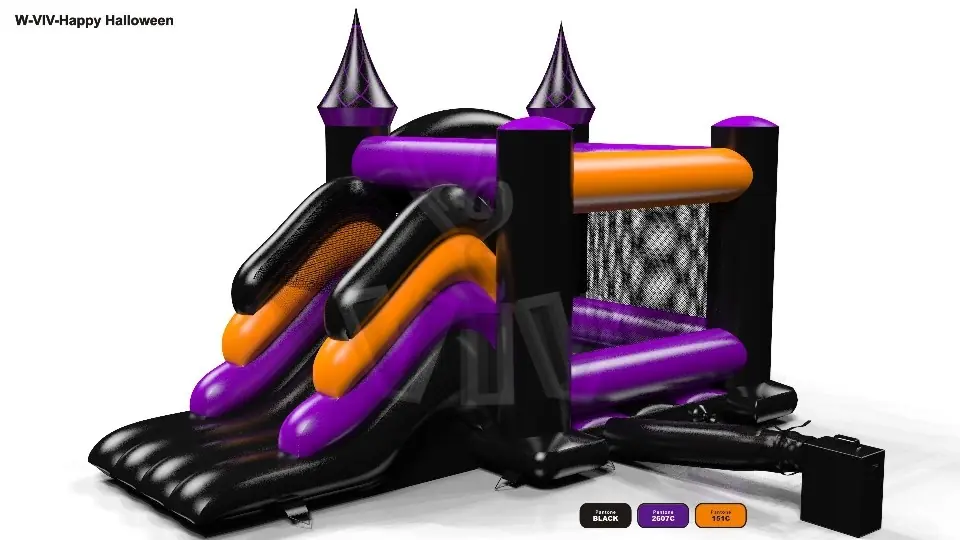 Bounce with Slide - Collection Happy Halloween commercial inflatable bounce