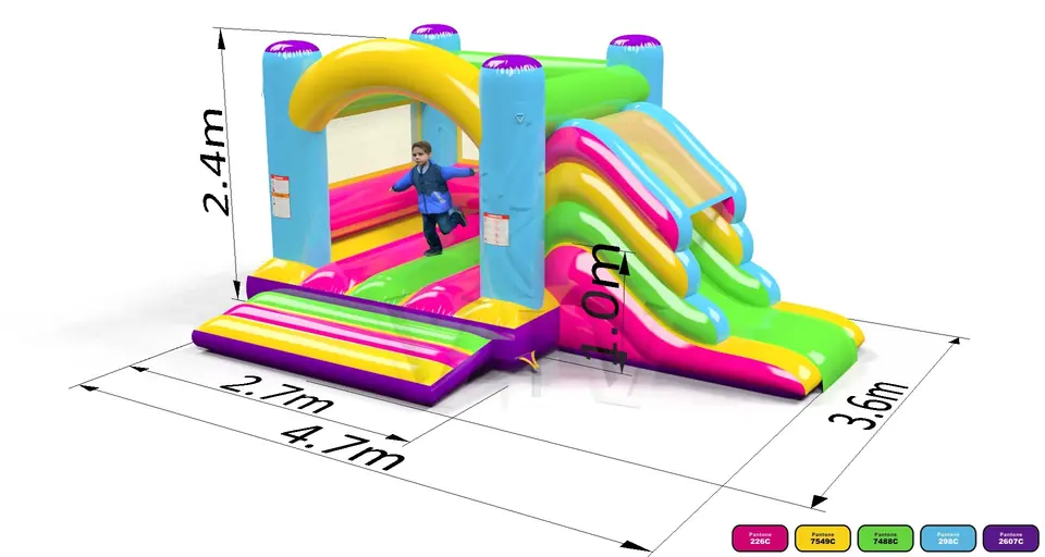 Bounce with slide S Startup commercial inflatable bounce