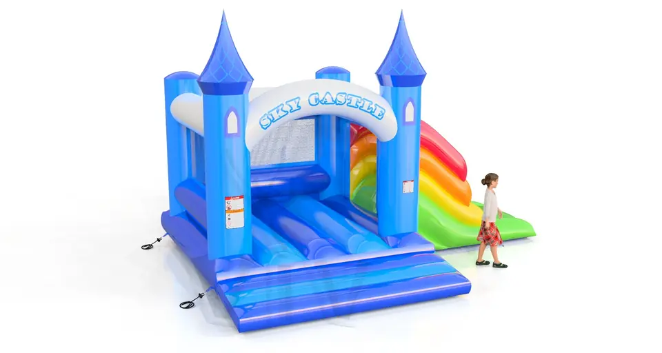 Bounce with slide Sky Castle commercial inflatable bounce