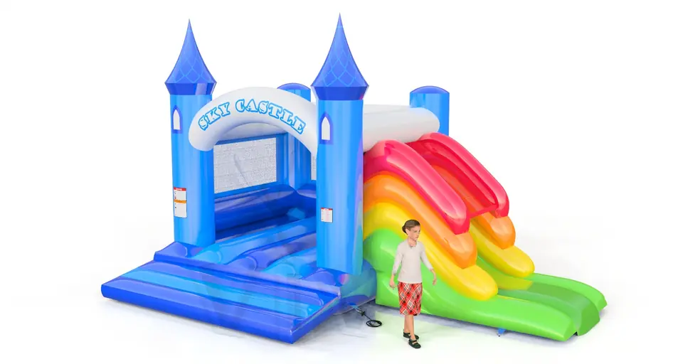 Bounce with slide Sky Castle commercial inflatable bounce