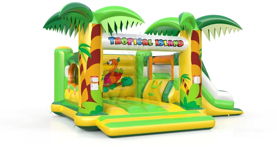 Bounce with slide Tropical Islands commercial inflatable bounce
