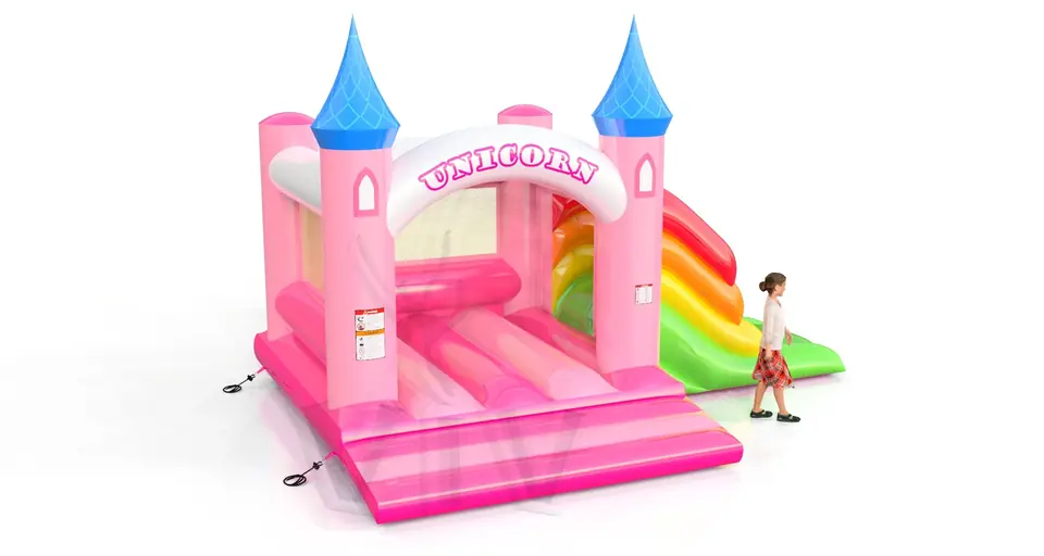 Bounce with slide Unicorn commercial inflatable bounce