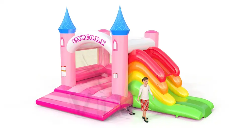 Bounce with slide Unicorn commercial inflatable bounce