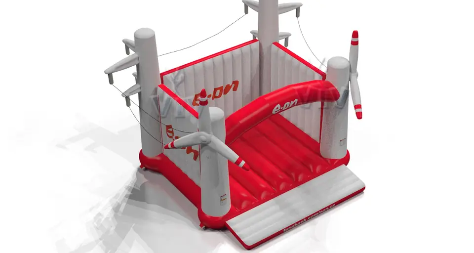 Bounce with windmills EON commercial inflatable bounce
