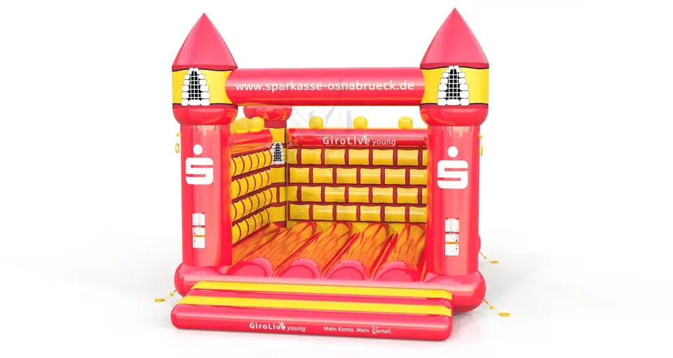 Bounce XL Merlin Sparkasse commercial inflatable bounce