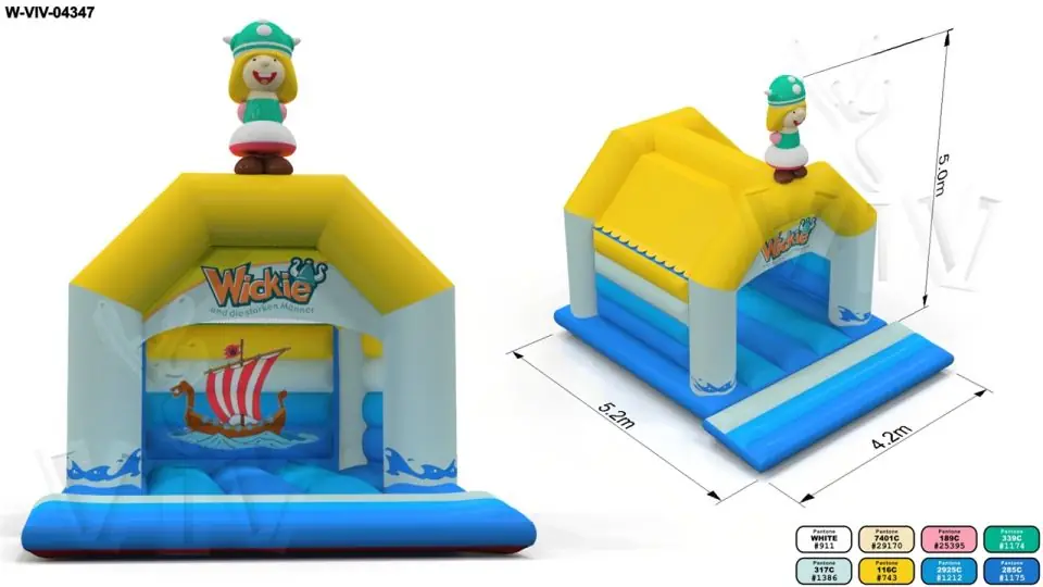 Bounces Wickie 5.2 x 4.5 m commercial inflatable bounce