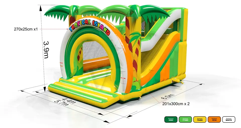 Combo Tropical Islands commercial inflatable bounce