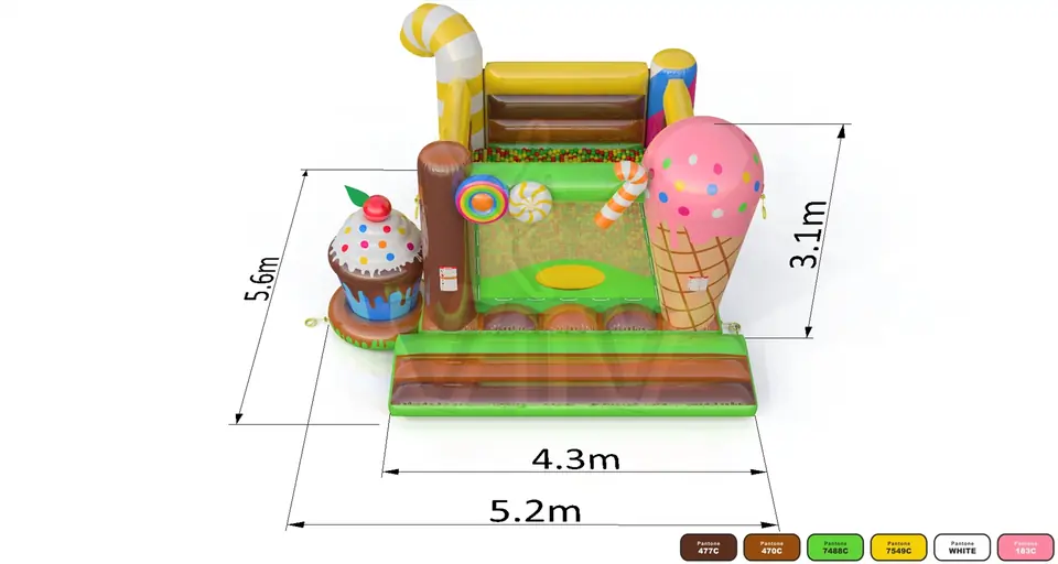 Dry Pool Confectionery commercial inflatable bounce