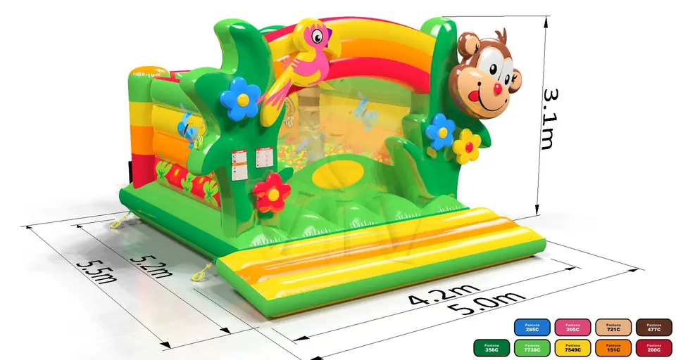 Dry Pool Jungle de Luxe commercial inflatable bounce