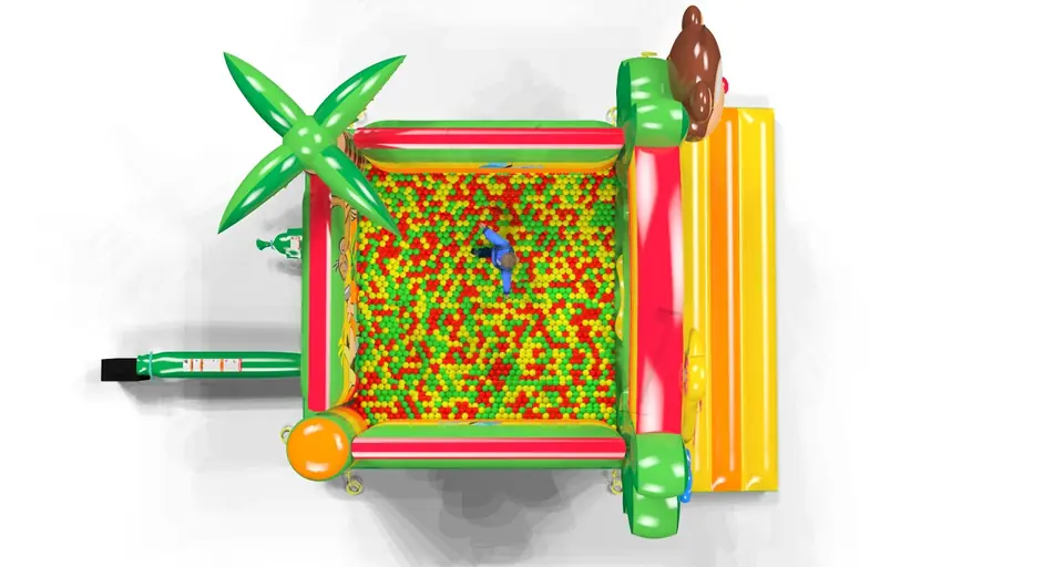 Dry Pool Jungle de Luxe (with beam over the floor) commercial inflatable bounce