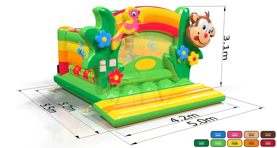 Dry Pool Jungle de Luxe (with beam over the floor) commercial inflatable bounce