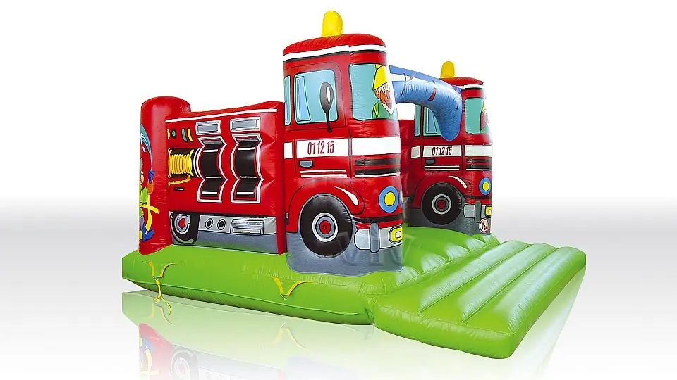 Fire truck 4 x 3 without roof commercial inflatable bounce