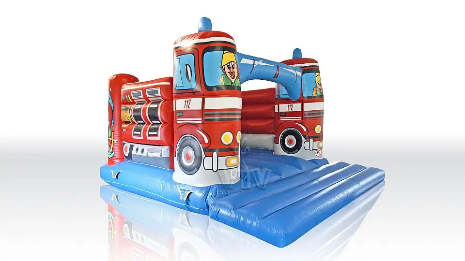 Fire truck 4 x 3 without roof commercial inflatable bounce