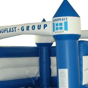 Oknoplast with two bars commercial inflatable bounce