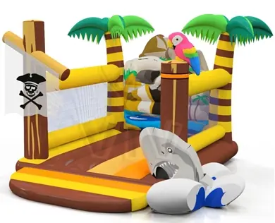 Pirate without roof open-top inflatable bounce