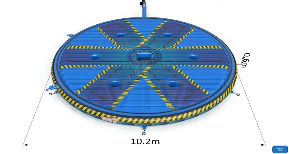 Air cushion for broom commercial mechanical broom attraction