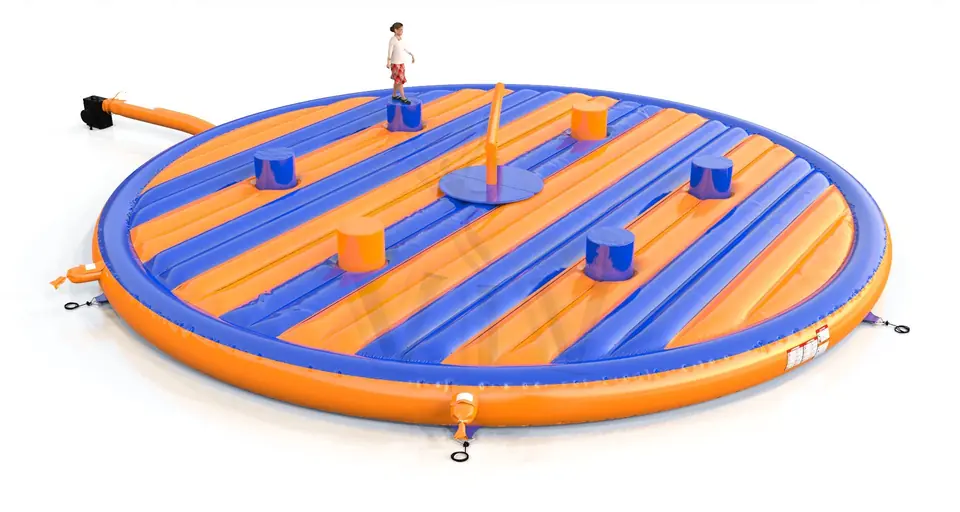 Broom Blue and Orange Single - set commercial mechanical broom attraction