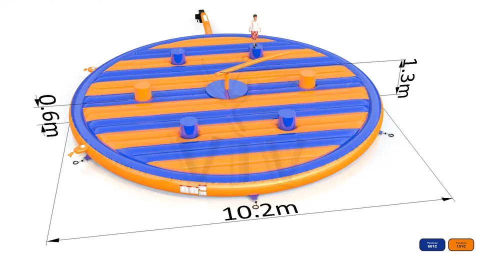 Broom Blue and Orange Single - set commercial mechanical broom attraction