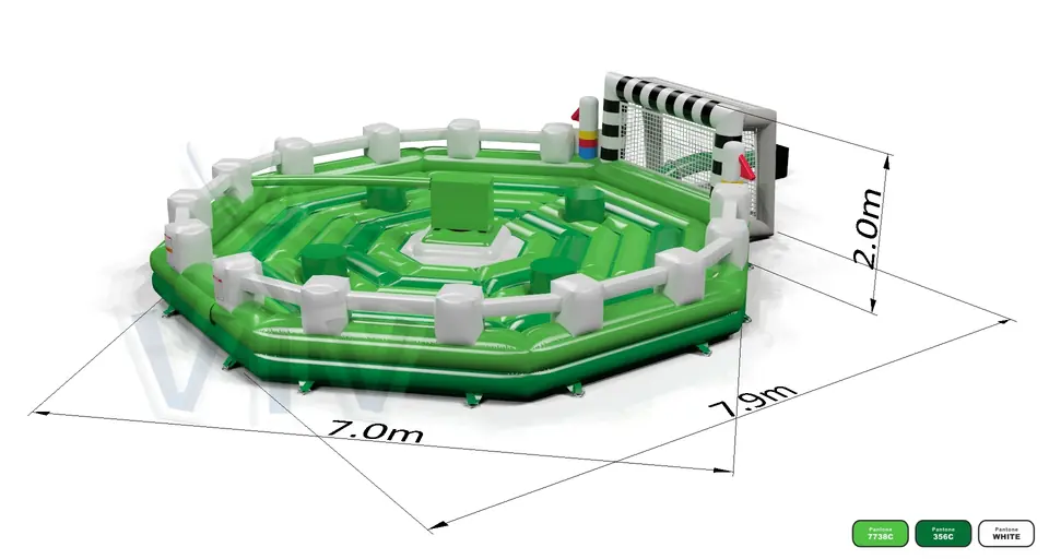 Broom Football Single - set (4 places) commercial mechanical broom attraction